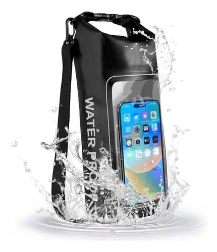 [185673Bk0] WATER PROOF BOLSA DE ALMACENAMIENTO IMPERMEABLE 2 LTS (NEGRO)