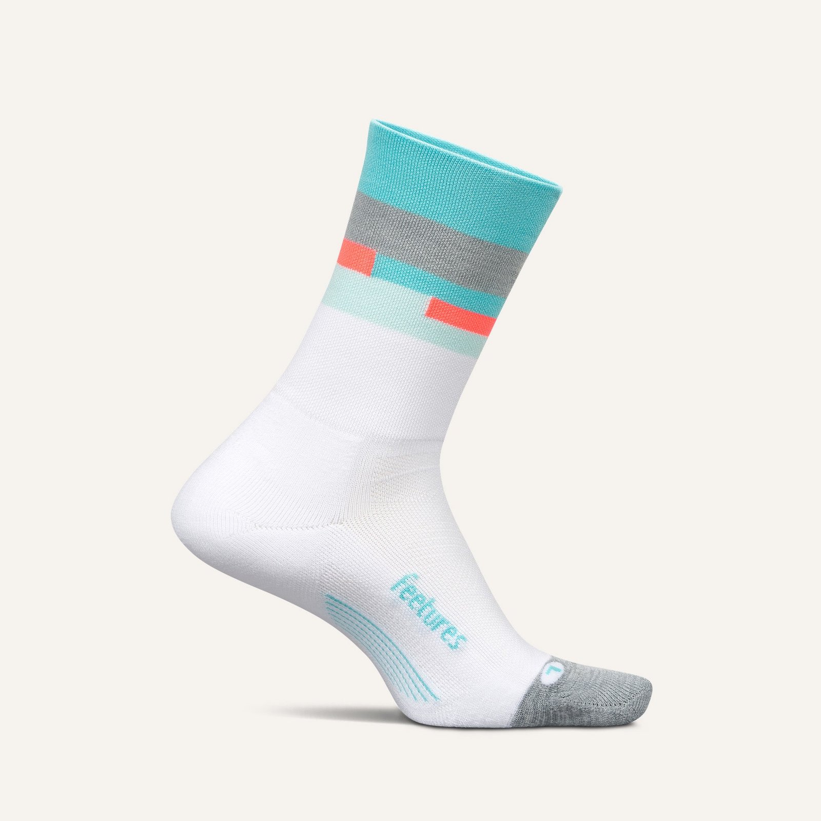 FEETURES CALCETINES ELITE (LIGHT CUSHION) (CORTO) (S) (AQUATIC WHITE)