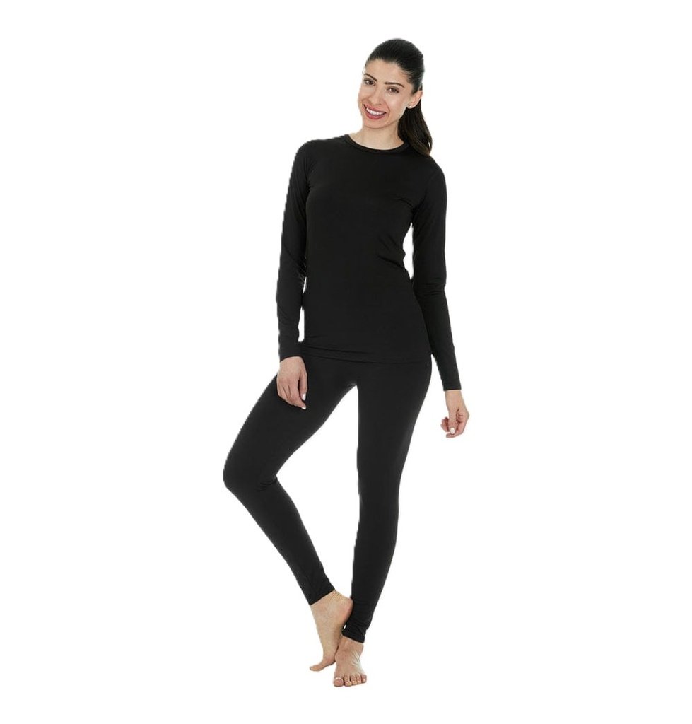 CAMISA MANGA LARGA TERMICO PARA DAMA (NEGRO) (XS)