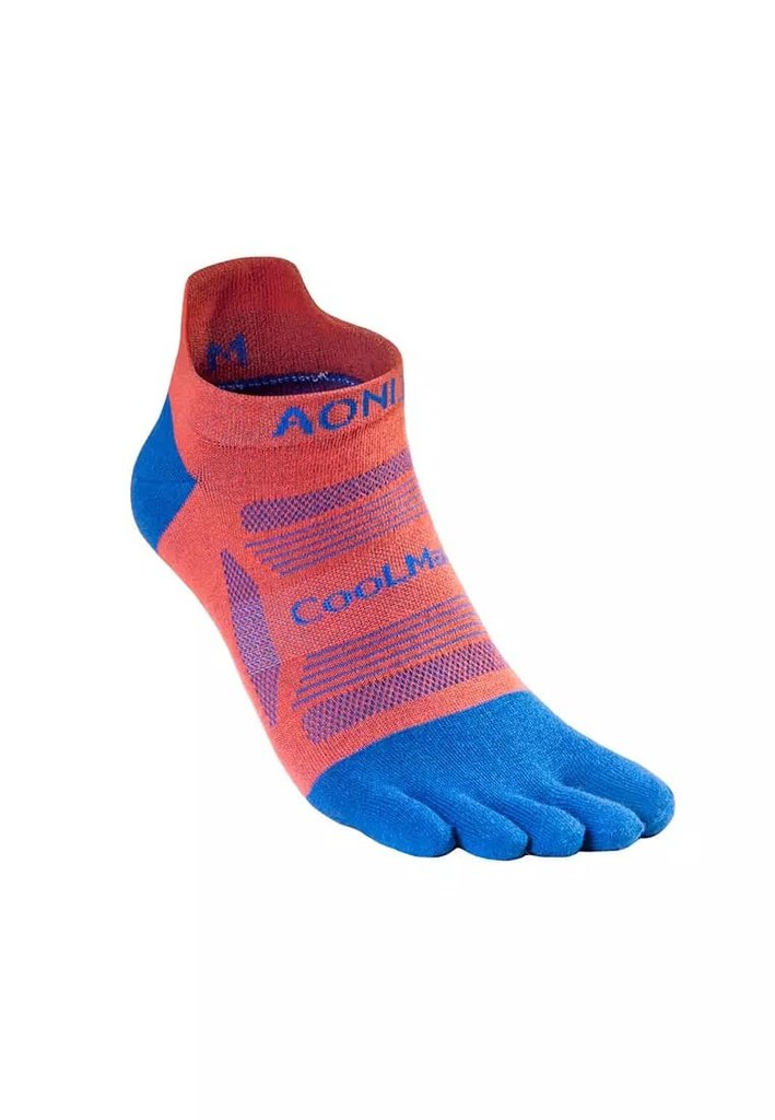 AONIJIE CALCETINES DE DEDITOS DUO COOLMAX (S) (SALMON AZUL) (CORTO) (E4837)
