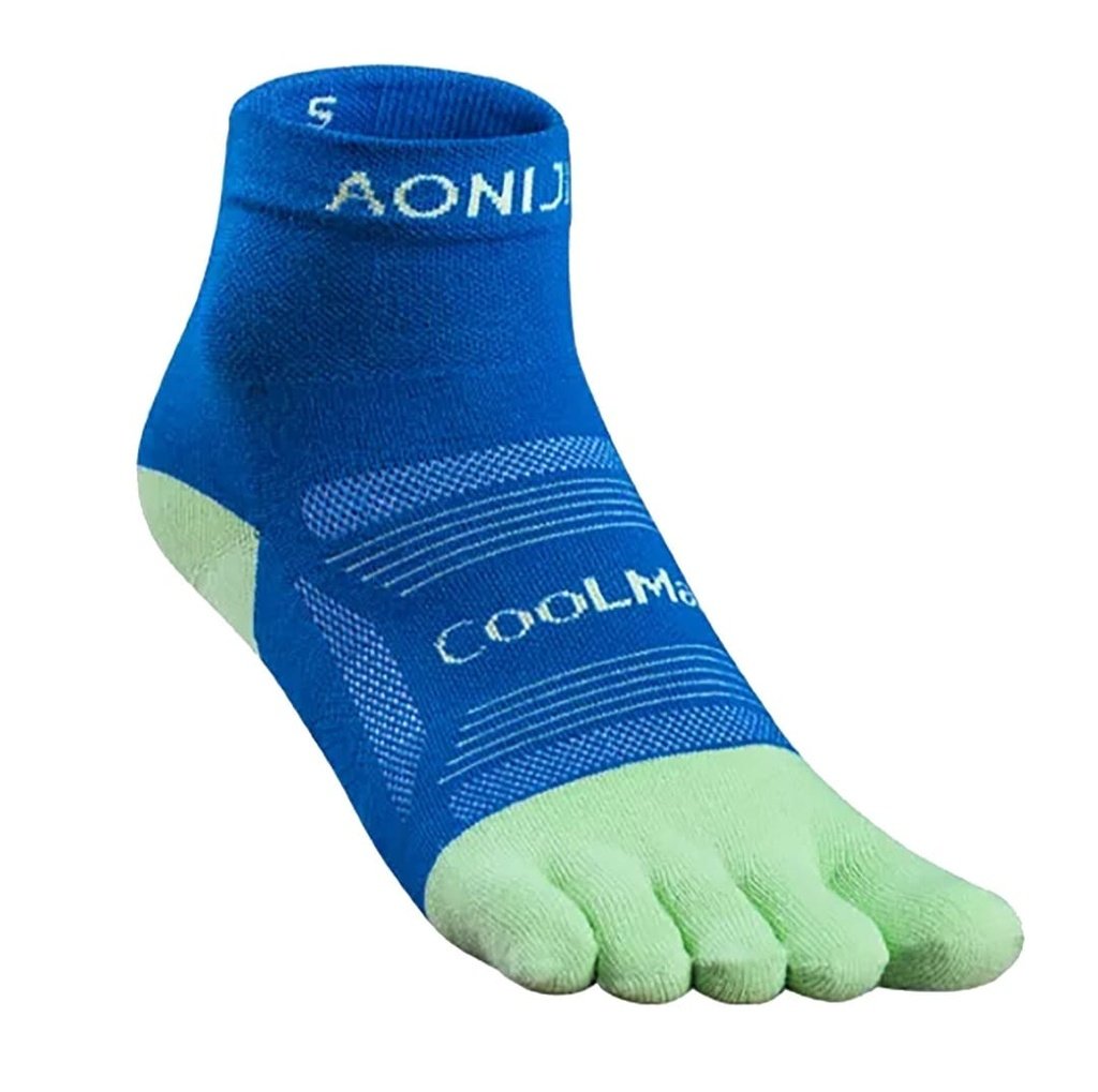 AONIJIE CALCETINES DE DEDITOS DUO COOLMAX (M) (AZUL ACQUA) (MEDIO) (E4802)