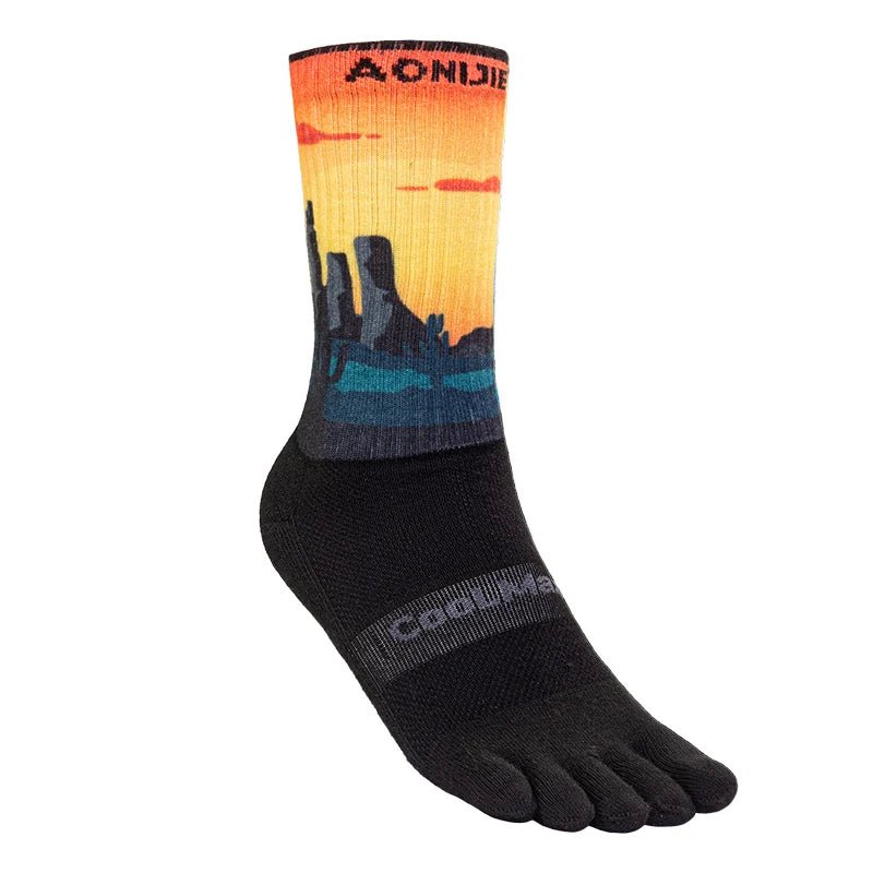AONIJIE CALCETINES DE DEDITOS COOLMAX (L) (DESERT) (ALTO) (E4843)