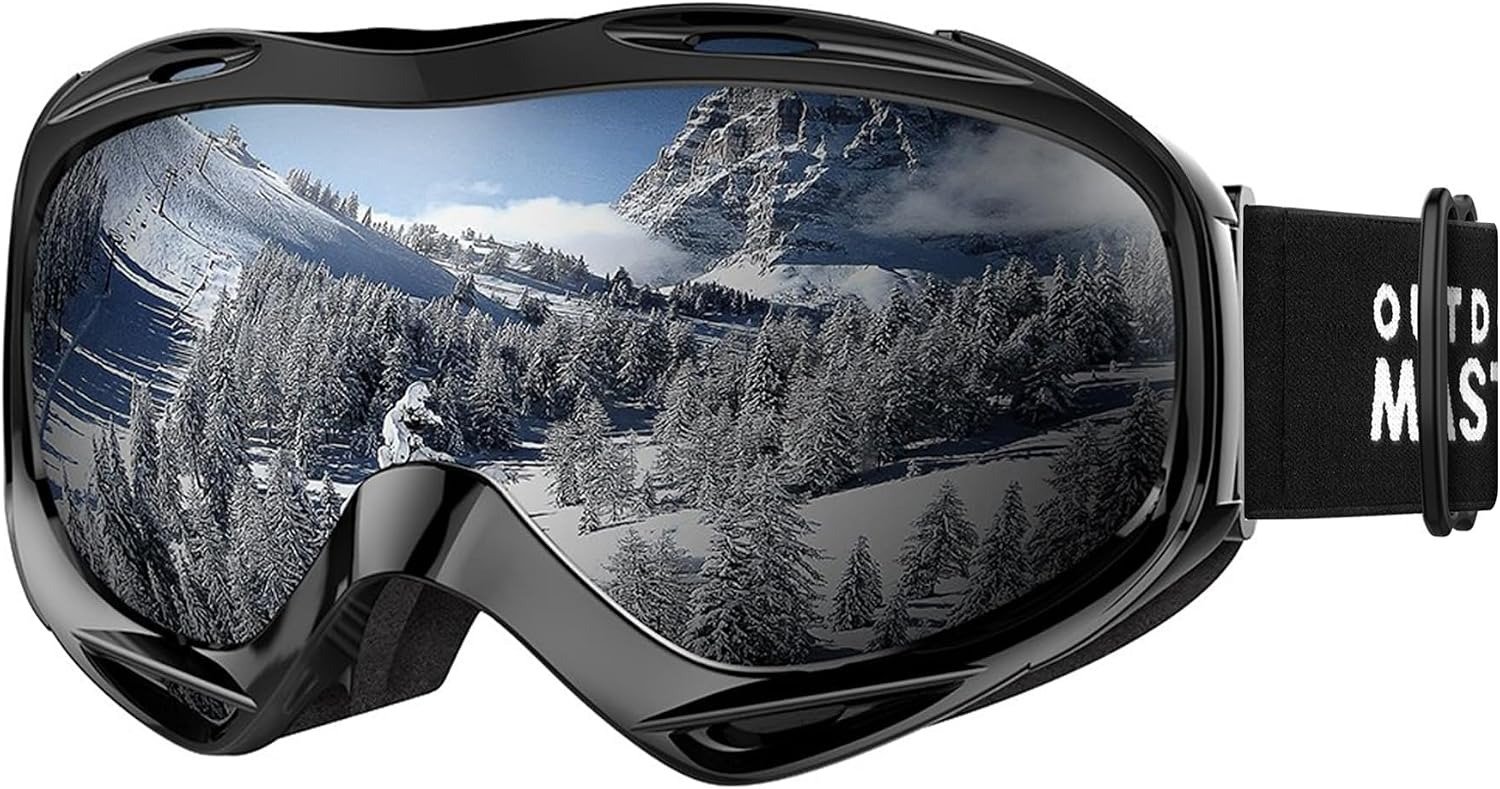 OutdoorMaster OTG - Gafas de esquí para hombre, mujer y juventud, 100 % protección UV