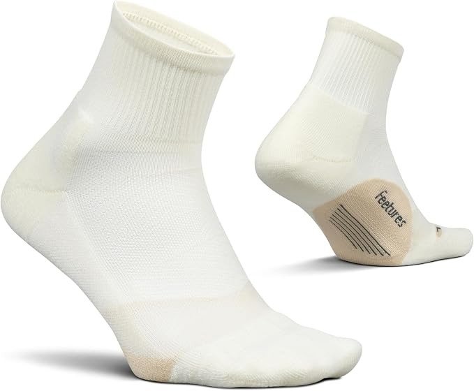 FEETURES ELITE LIGHT CUSHION QUARTER RUNNING SOCKS, L