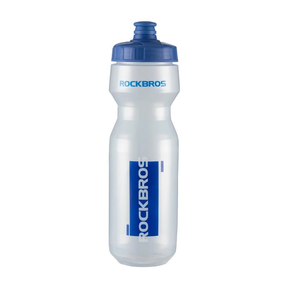 [DCBT69T-B] ROCKBROS BOTELLA RIGIDA PARA CICLISMO 750ml (TRANSPARENTE/AZUL)