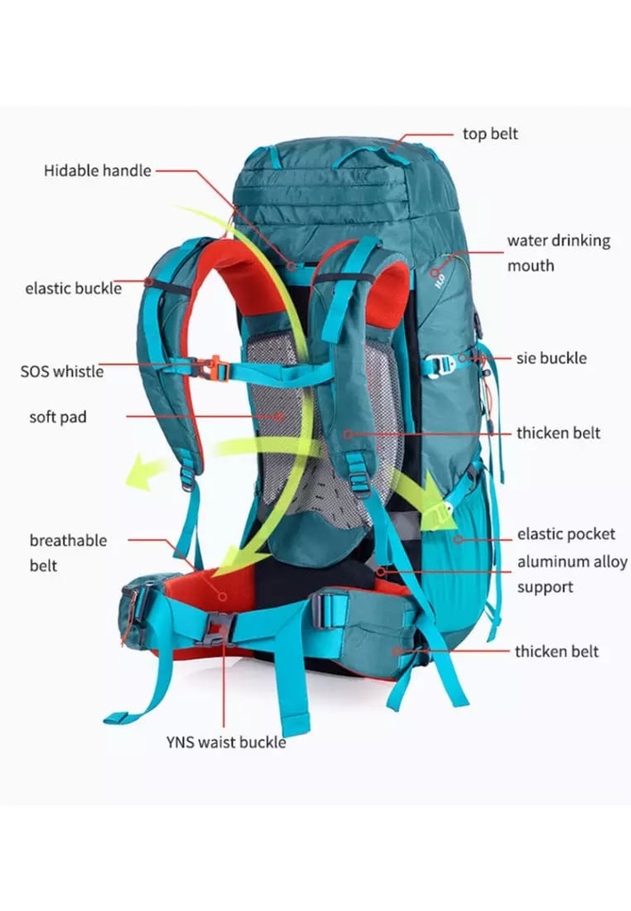NATUREHIKE MOCHILA DE SENDERISMO CLOUD TRAIL DE 55L