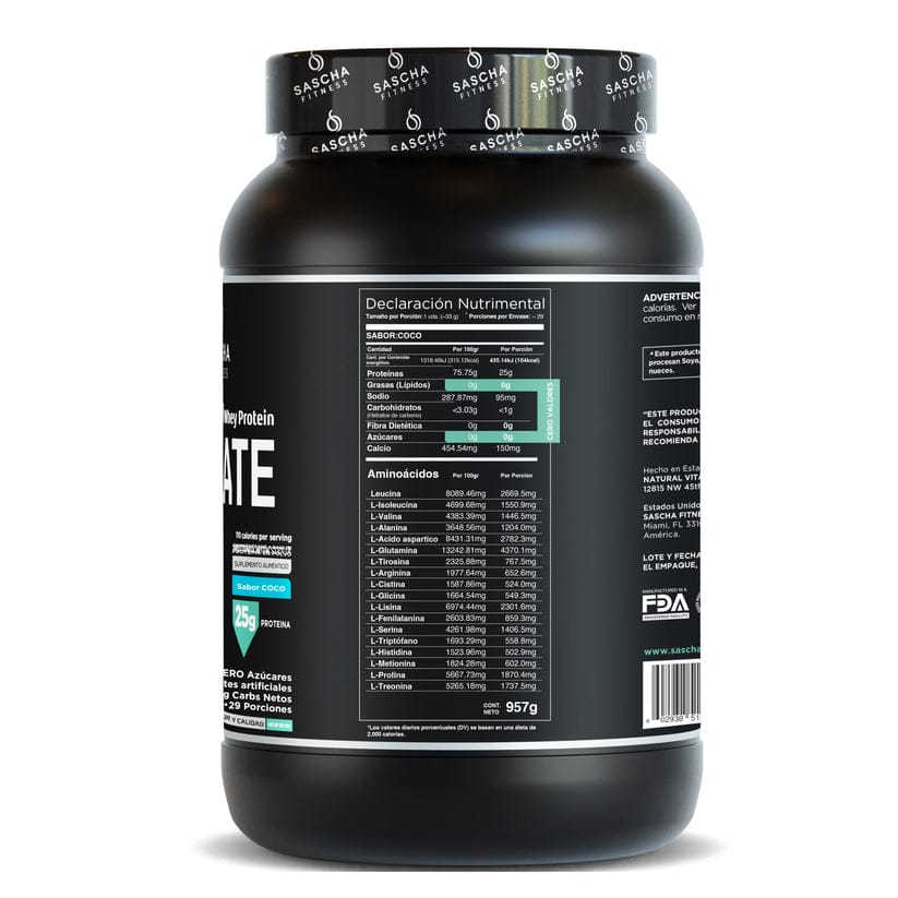 SASCHA FITNESS HIDROLYZED WHEY PROTEIN ISOLATE