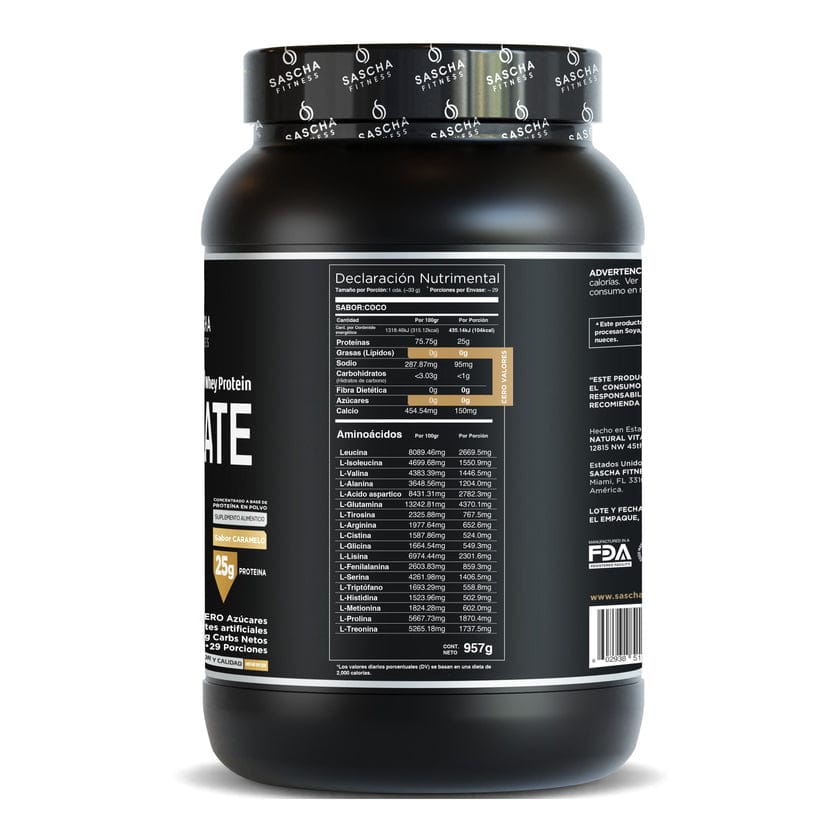 SASCHA FITNESS HIDROLYZED WHEY PROTEIN ISOLATE