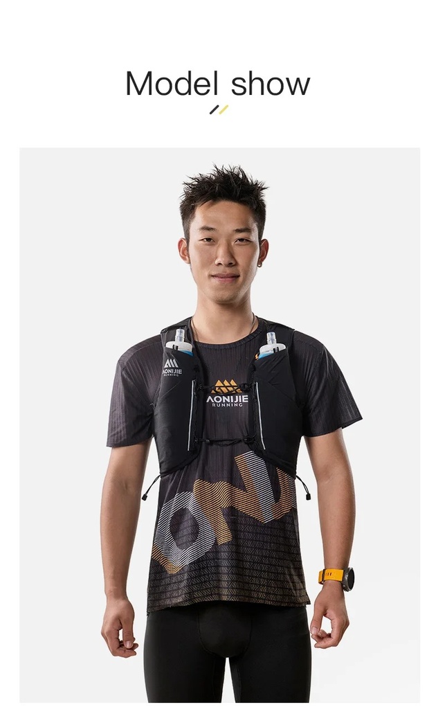 AONIJIE CHALECO DE HIDRATACION MB 12LITROS NEGRO