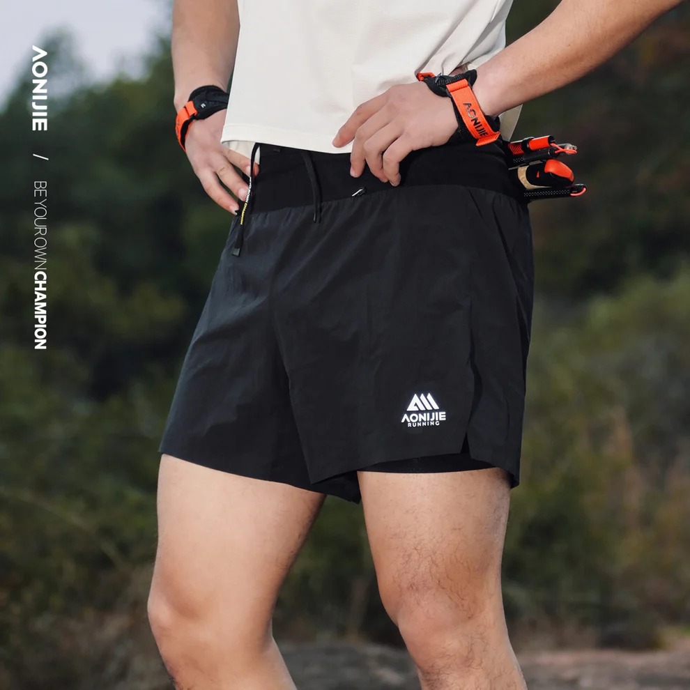 SHORT CON RIÑONERA PARA TRAIL RUNNING AONIJIE PARA HOMBRE - FM5257