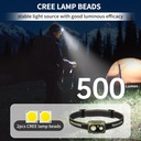 NATUREHIKE LINTERNA FRONTAL RECARGABLE DE 500 LÚMENES