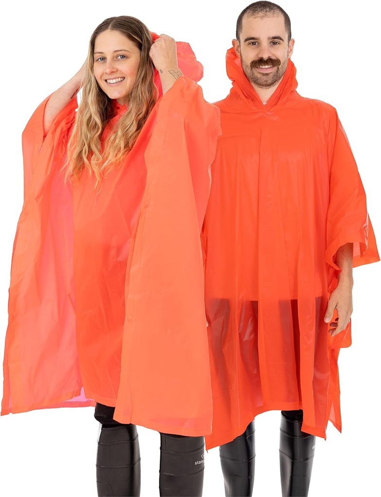 STANSPORT PONCHO VINYL CON CAPUCHA NARANJA