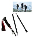 BASTÓN DE SENDERISMO DE ALUMINIO MULTIFUNCIONAL NEGRO