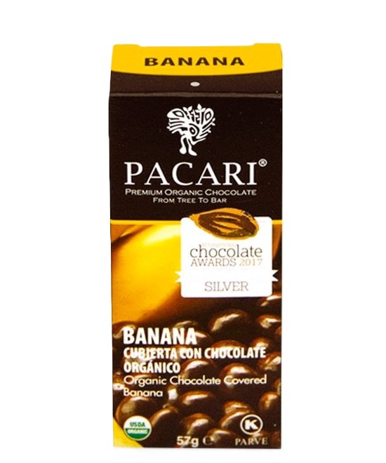PACARI SNACK ORGANICO CUBIERTA CON CHOCOLATE