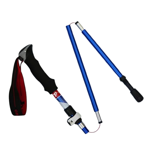 TREKPRO BASTON DE SENDERISMO DE ALUMINIO MULTIFUNCIONAL NEGRO