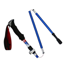 TREKPRO BASTON DE SENDERISMO DE ALUMINIO MULTIFUNCIONAL NEGRO