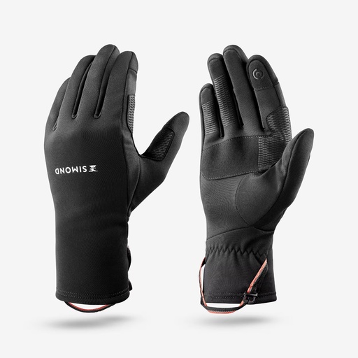 SIMOND GUANTES ELÁSTICOS TÁCTILES PARA TREKKING DE MONTAÑA - MT500 - NEGRO