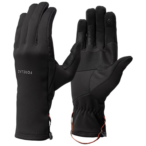 FORCLAZ GUANTES ELÁSTICOS TÁCTILES PARA TREKKING DE MONTAÑA - MT500 - NEGRO