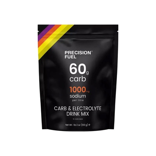 [5060905440658] PRECISION FUEL 60G CARB ENERGY & ELECTROLYTE DRINK MIX - 510G / 15 SERVE POUCH